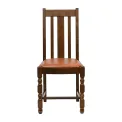 Thame Dining Chairs in Vintage Wood with Bison Tan Seat (6 Pack) - Image 3