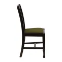 Lattice Back Dining Chairs in Dark Walnut with Shetland Forest Seat (6 Pack) - Image 4
