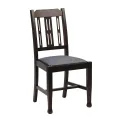 Lattice Back Dining Chairs in Dark Walnut with Shetland Sea Seat (6 Pack) - Image 1