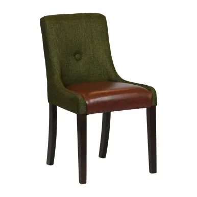 Bath Walnut Dining Chairs with Forest Back & Espresso Seat (6 Pack)