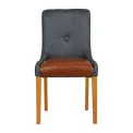 Bath Soft Oak Dining Chairs with Sea Back & Tan Seat (6 Pack) - Image 2