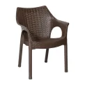 Bolero Elements Polypropylene Armchairs Dark Brown (4 Pack) - Image 1
