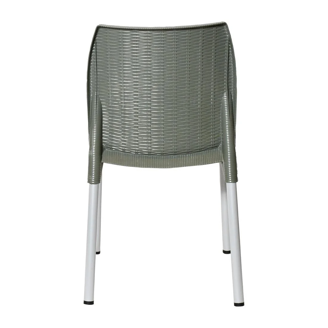 Bolero Elements Polypropylene Rattan Side Chairs Olive Green (4 Pack) - Image 5