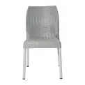 Bolero Elements Polypropylene Rattan Side Chairs Grey (4 Pack) - Image 2
