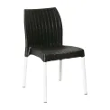 Bolero Elements Polypropylene Rattan Side Chairs Black (4 Pack) - Image 1