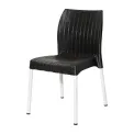 Bolero Elements Polypropylene Rattan Side Chairs Black (4 Pack) - Image 3