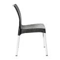 Bolero Elements Polypropylene Rattan Side Chairs Black (4 Pack) - Image 4