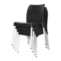 Bolero Elements Polypropylene Rattan Side Chairs Black (4 Pack) - Image 6