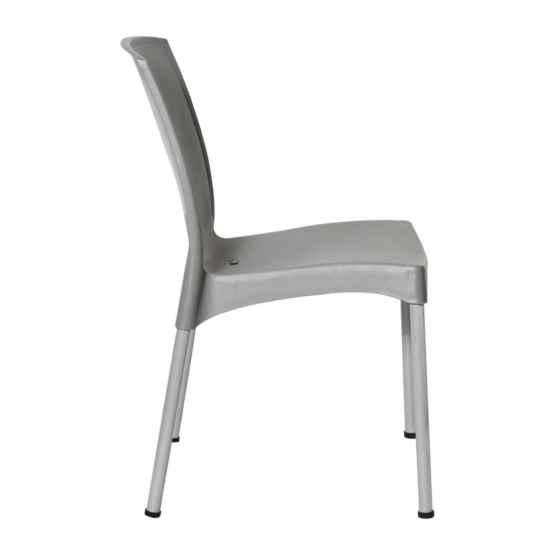 Bolero Elements Polypropylene Plain Side Chairs Grey (4 Pack) - Image 5
