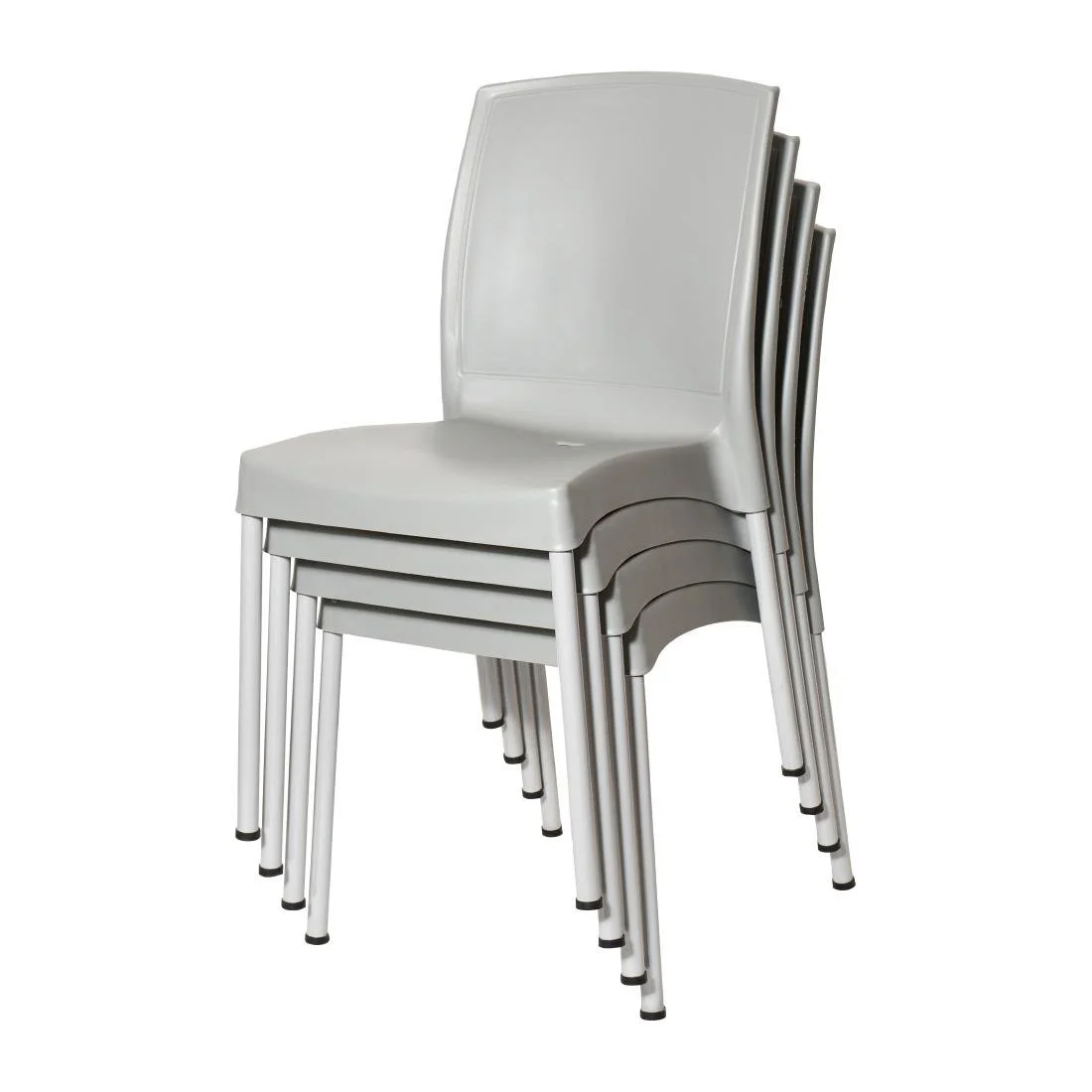 Bolero Elements Polypropylene Plain Side Chairs Grey (4 Pack) - Image 6