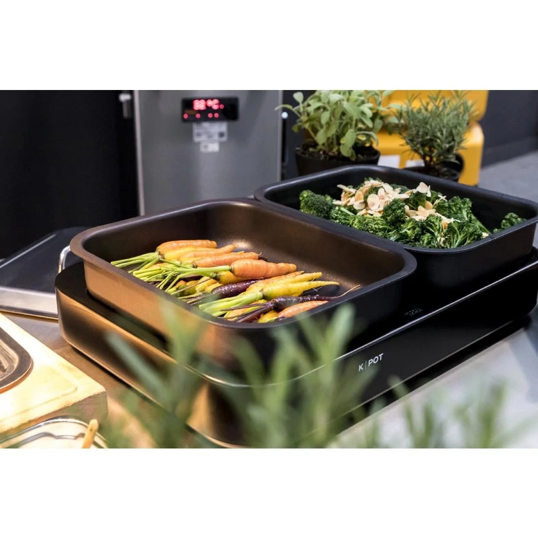 Rieber K-Pot Buffet Serving Station Black 1/1GN CH-800 - Image 3