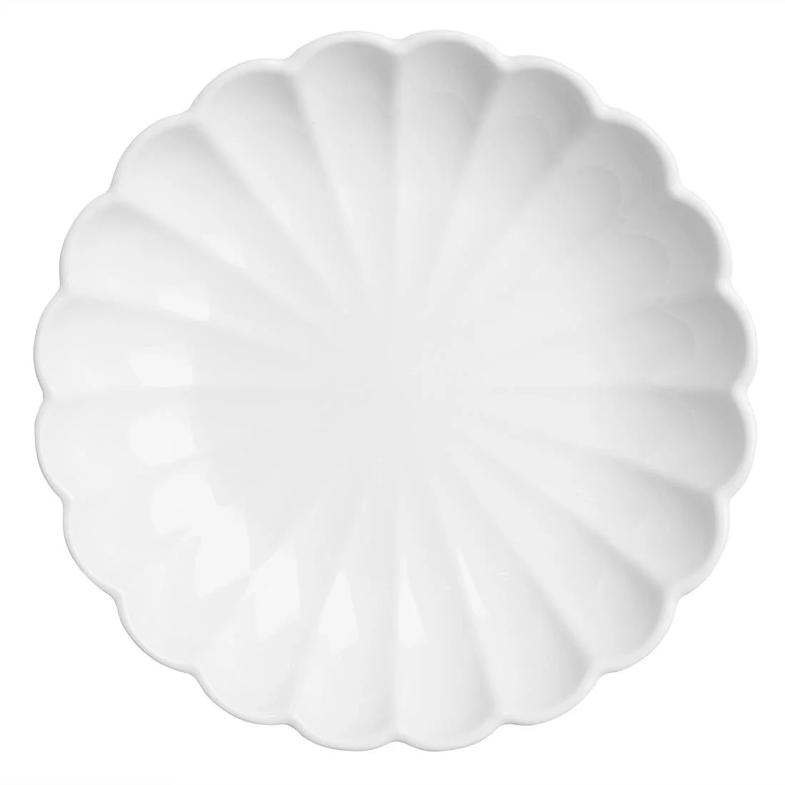 Olympia Bloom Scalloped Bowls White 230mm (6 Pack) - Image 1