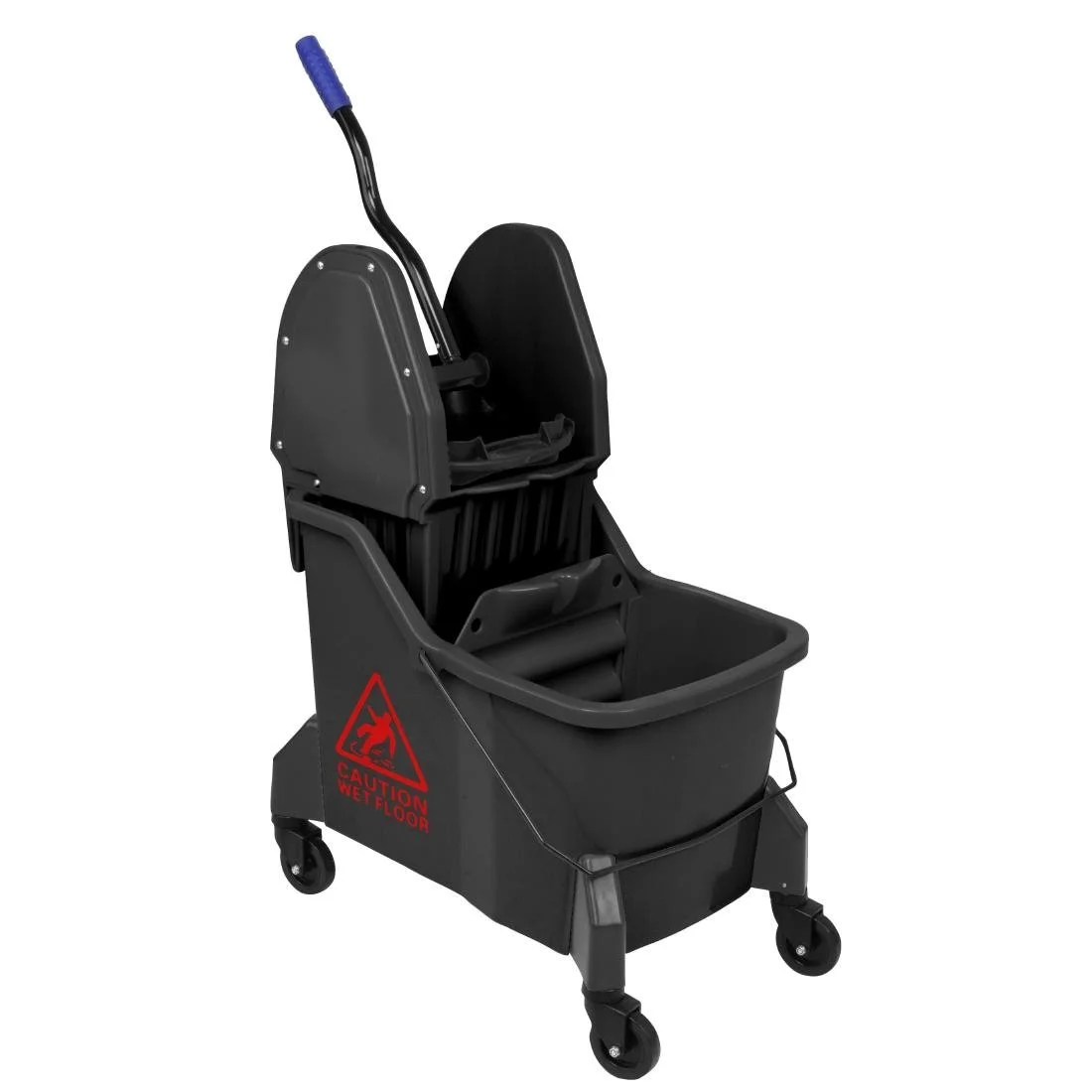 Jantex Two-Compartment Mop Bucket and Wringer Red 30Ltr - Image 1