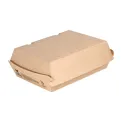 Notpla 7"x5" Clamshell Takeaway Boxes - Kraft (200 Pack) - Image 1