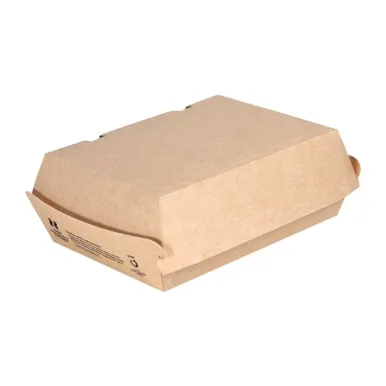 Notpla 7"x5" Clamshell Takeaway Boxes - Kraft (200 Pack)