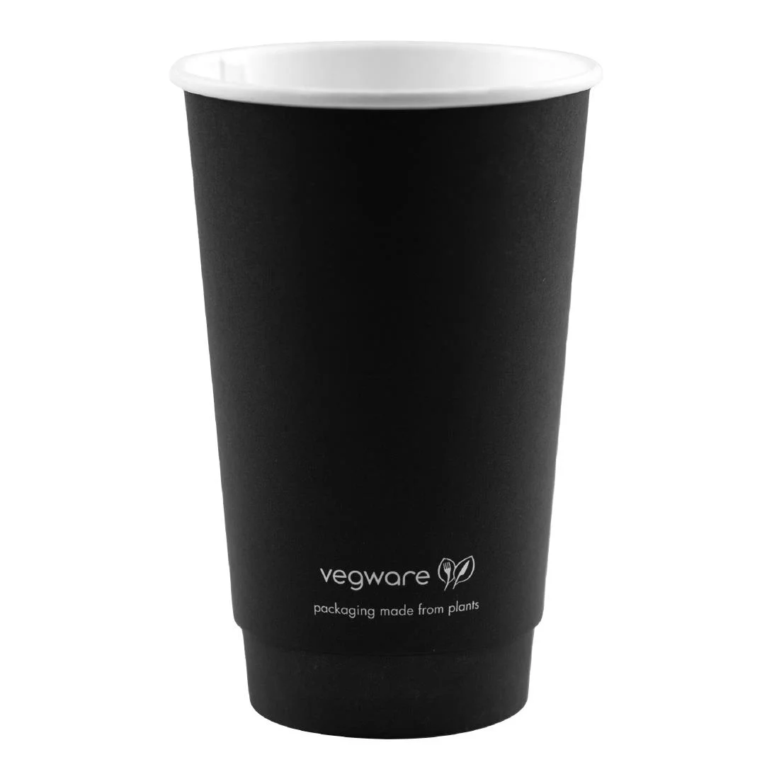 Vegware Double Wall Hot Cups Black 16oz (400 Pack) - Image 1