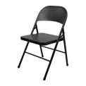 Bolero Folding Metal Chairs Black (4 Pack) - Image 1