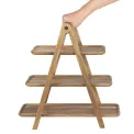 Olympia Acacia Wood 3-Tier Serving Trays with Display Stand - Image 5
