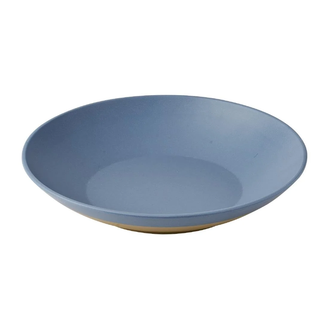 Churchill Emerge Melamine Oslo Blue Shallow Serving Bowls 360mm (2 Pack) - Image 1