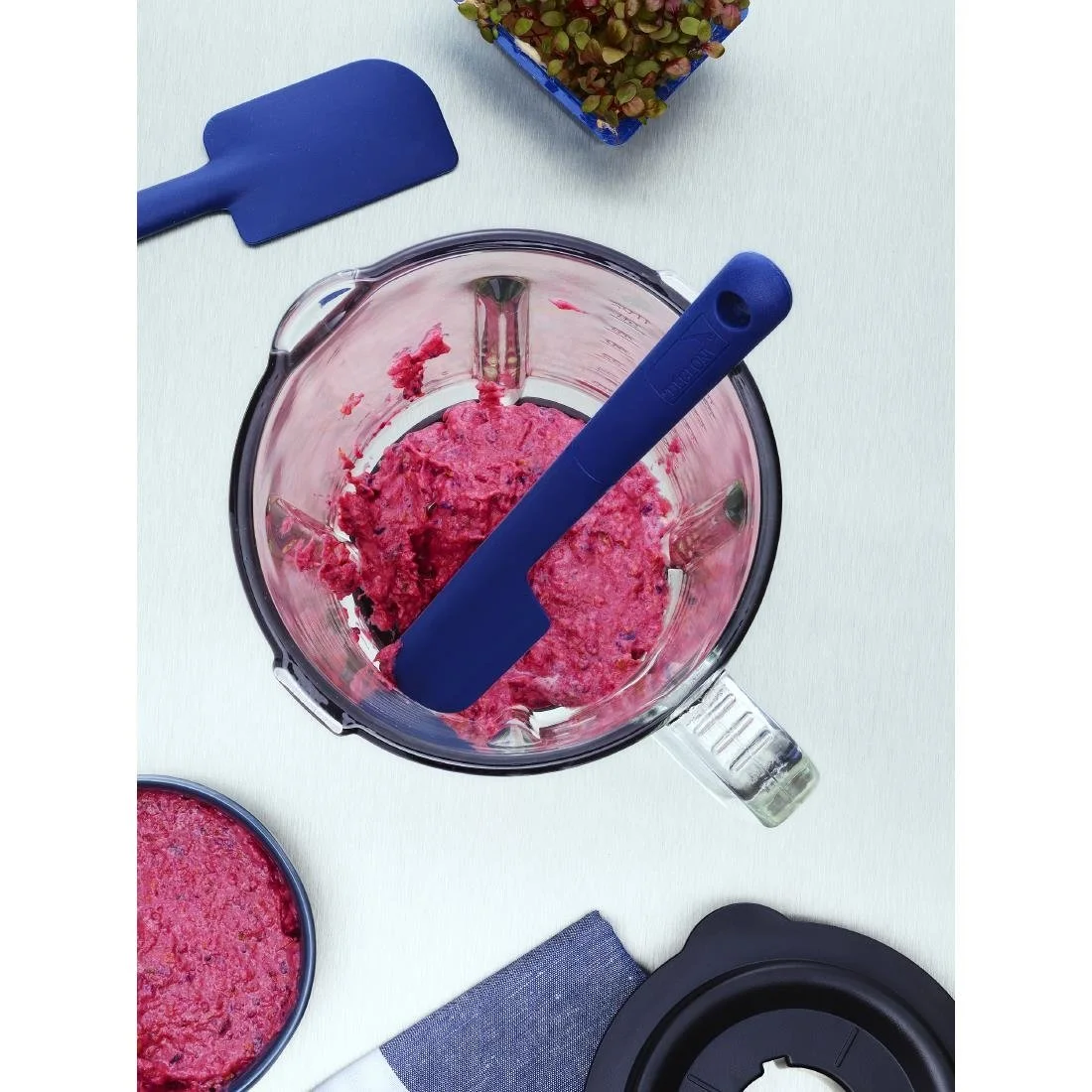 Deglon Stop Glisse Maryse Blue Heat Resistant Spatula - Image 2
