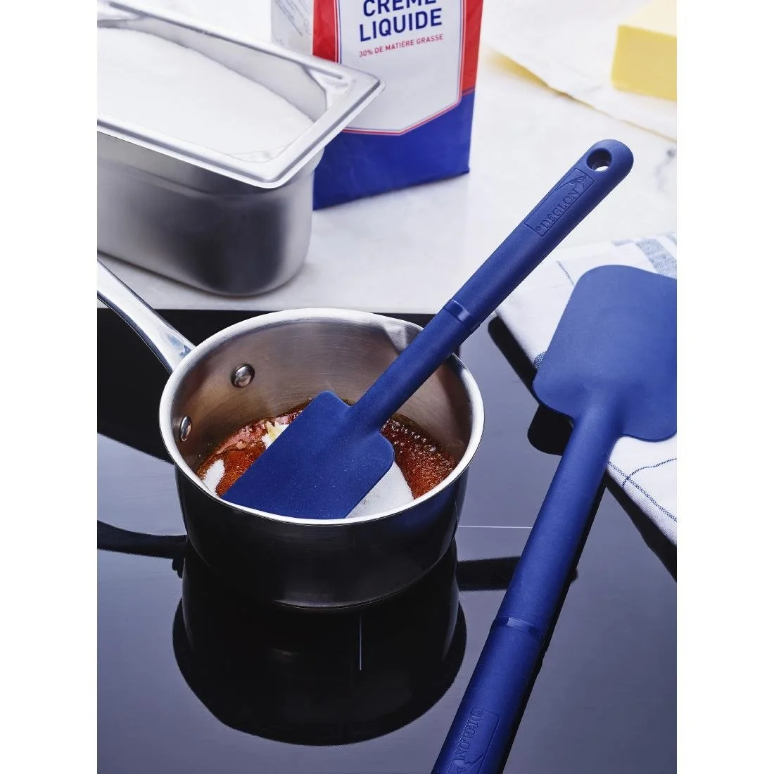 Deglon Stop Glisse Maryse Blue Heat Resistant Spatula - Image 6
