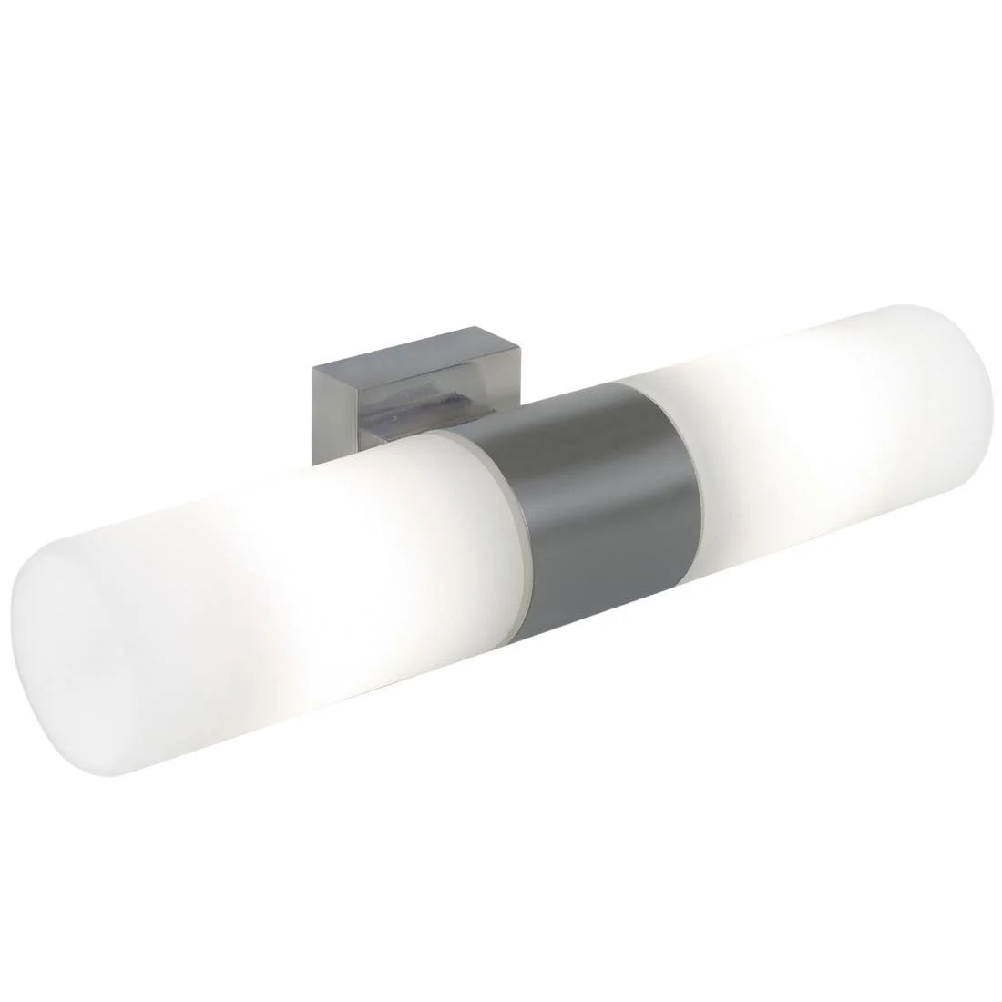Nordlux Tangens Double Indoor Wall Light Brushed Steel - Image 1