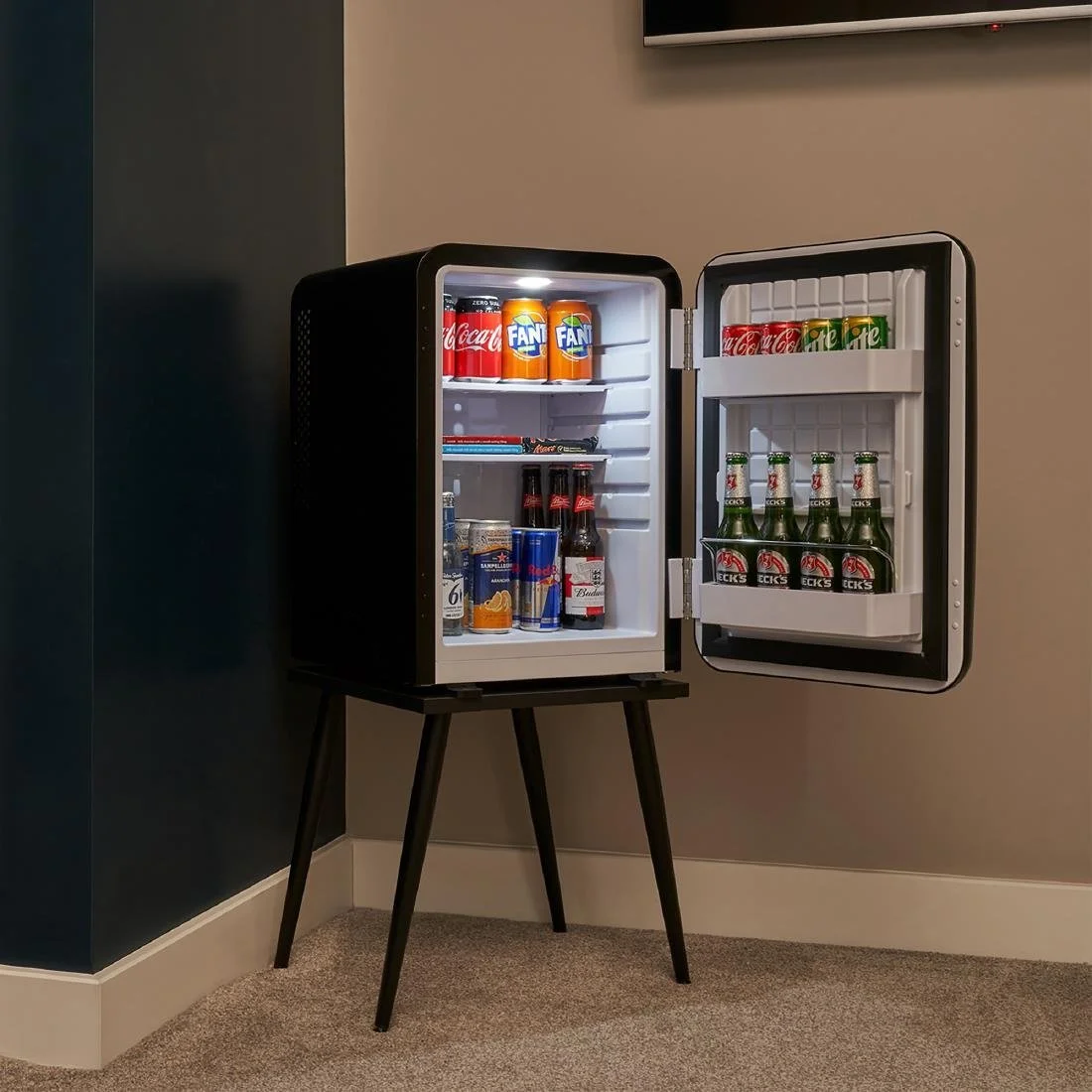 Corby Radley 40Ltr Solid Door Minibar Black - Image 8