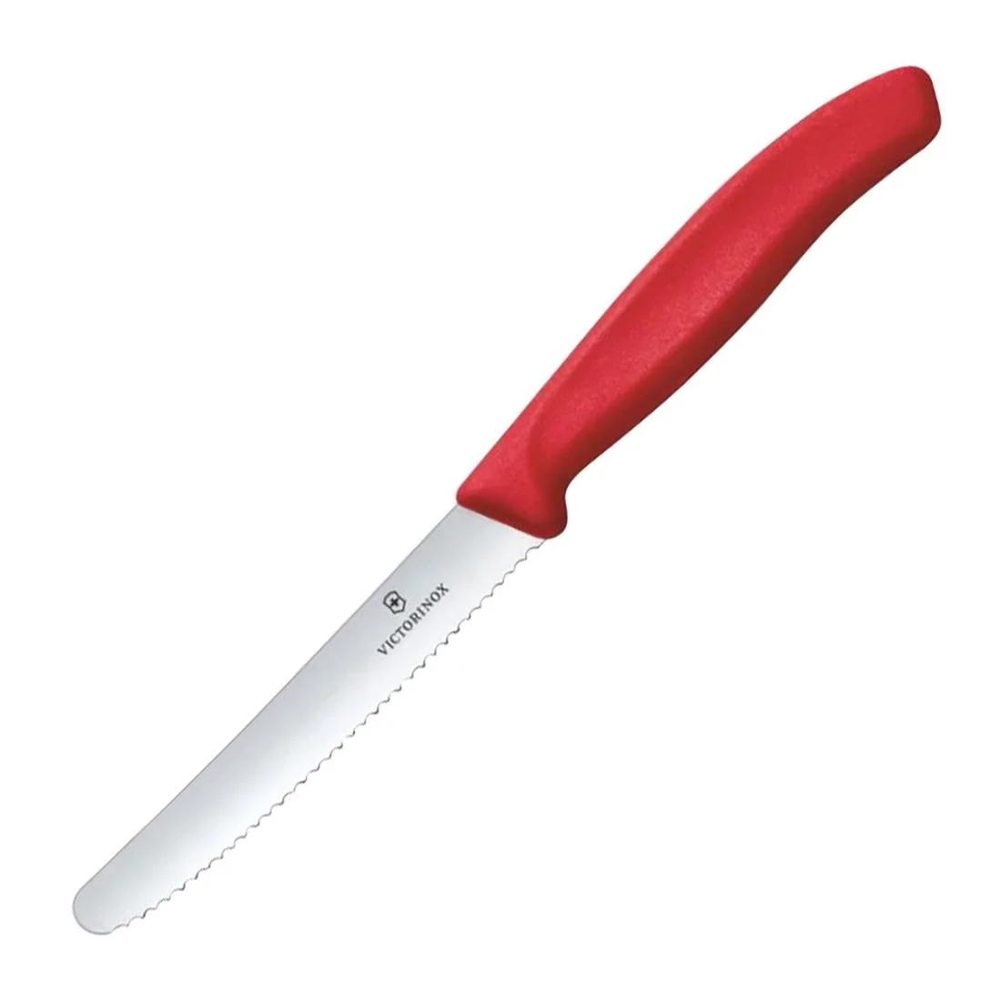 Victorinox Swiss Classic Tomato & Table Knife Wavy Red 22cm - Image 1