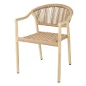 Bolero Dune PE Twist Rattan Outdoor Armchair Honey (4 Pack) - Image 1