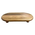 Olympia Mango Wood Rounded Rectangular Display Stand with Legs 350x220mm - Image 4