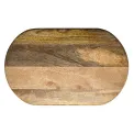 Olympia Mango Wood Rounded Rectangular Display Stand with Legs 350x220mm - Image 1