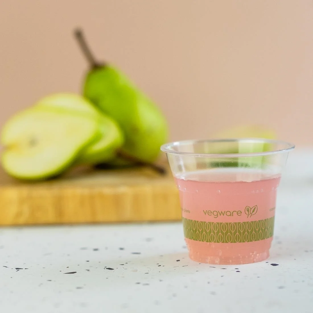Vegware Slim Cold Cups Green Band PLA 76-Series 142ml (2000 Pack) - Image 2