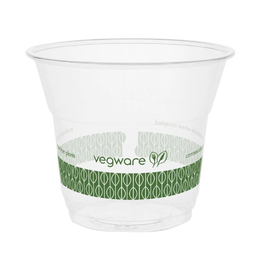 Vegware Slim Cold Cups Green Band PLA 76-Series 142ml (2000 Pack) - Image 1