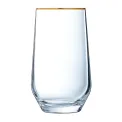 Cristal d'Arques Ultime Gold Band Hi Ball Glasses 400ml (8 Pack) - Image 1