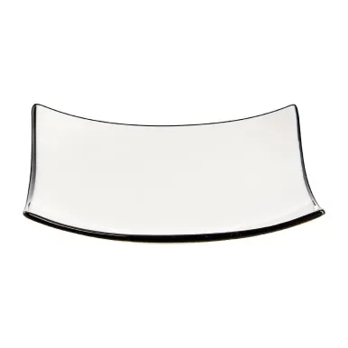 Arcoroc Appetizer Square Small Bowls Black Line 95mm (24 Pack)