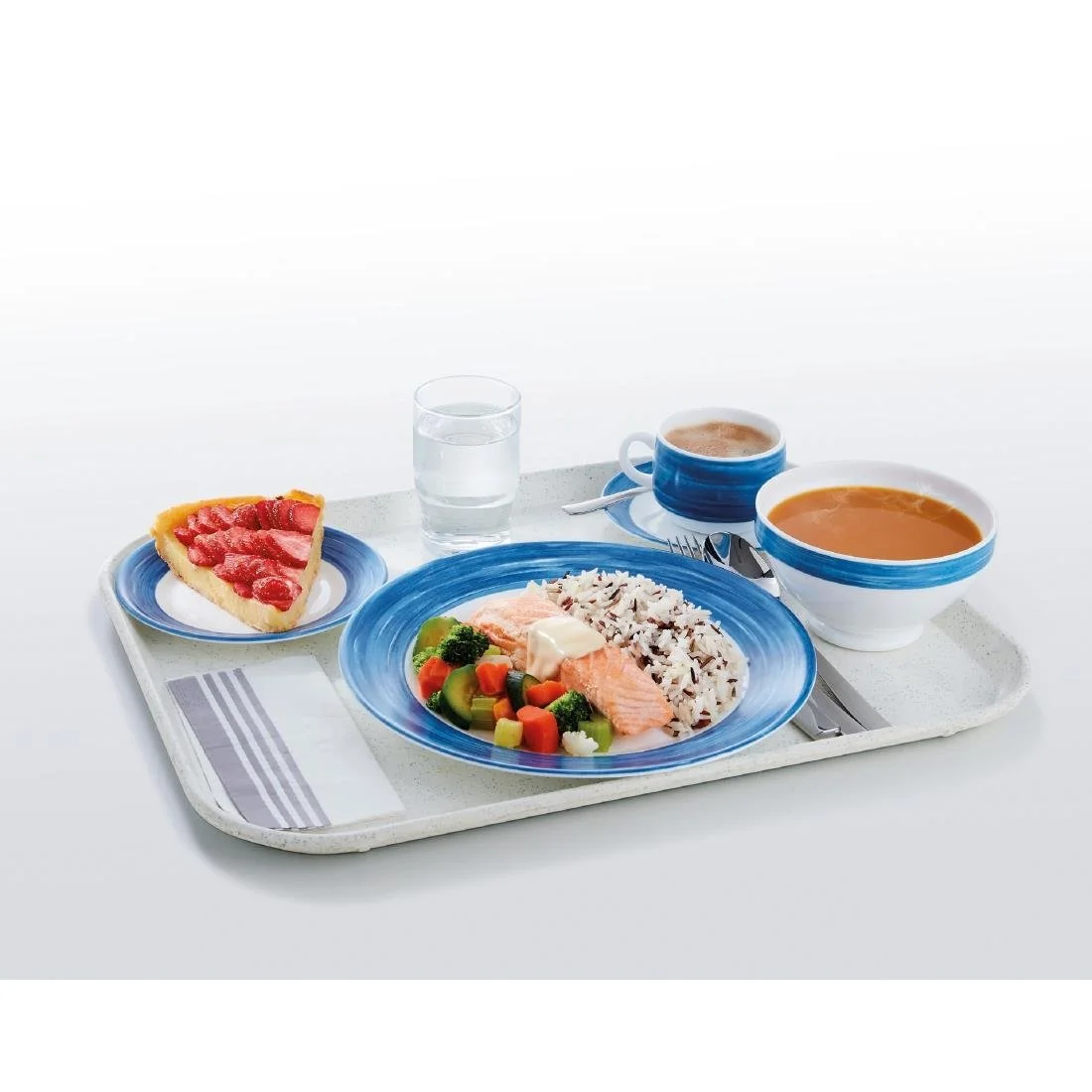 Arcoroc Brush Saucers Blue 140mm (48 Pack) - Image 4
