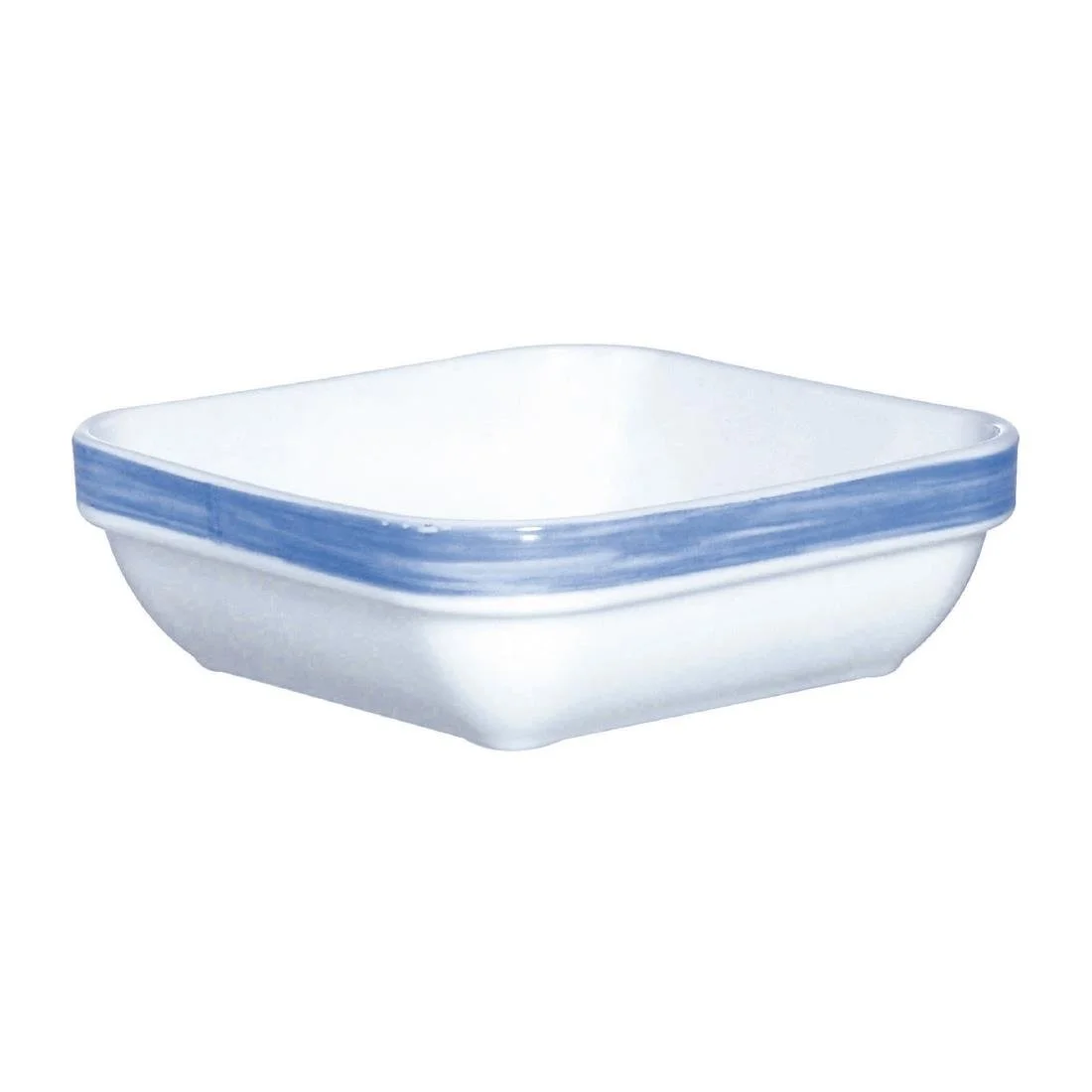 Arcoroc Brush Square Stacking Dishes Blue 110mm (24 Pack) - Image 1