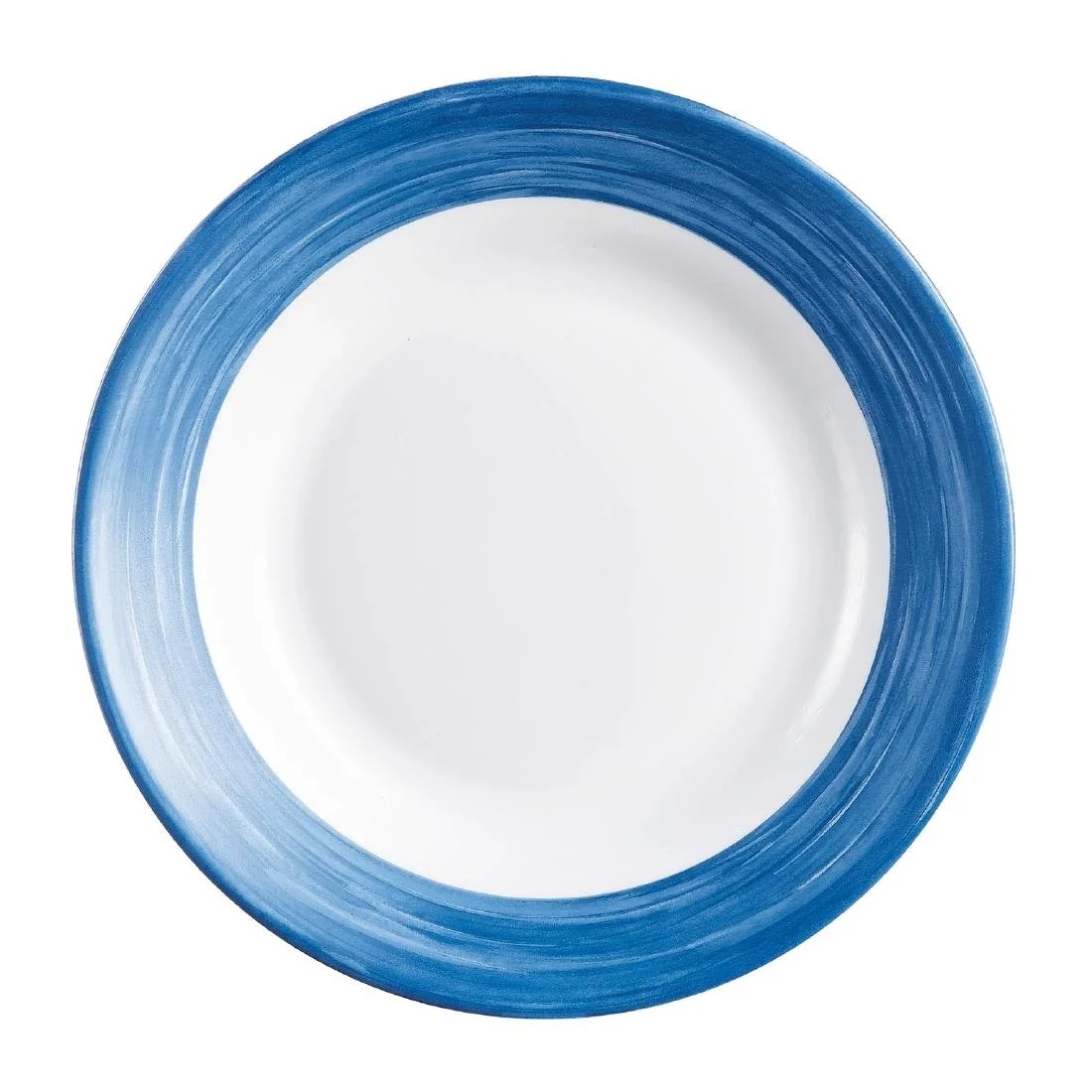 Arcoroc Brush Soup Plates Blue Jean 225mm (12 Pack) - Image 1