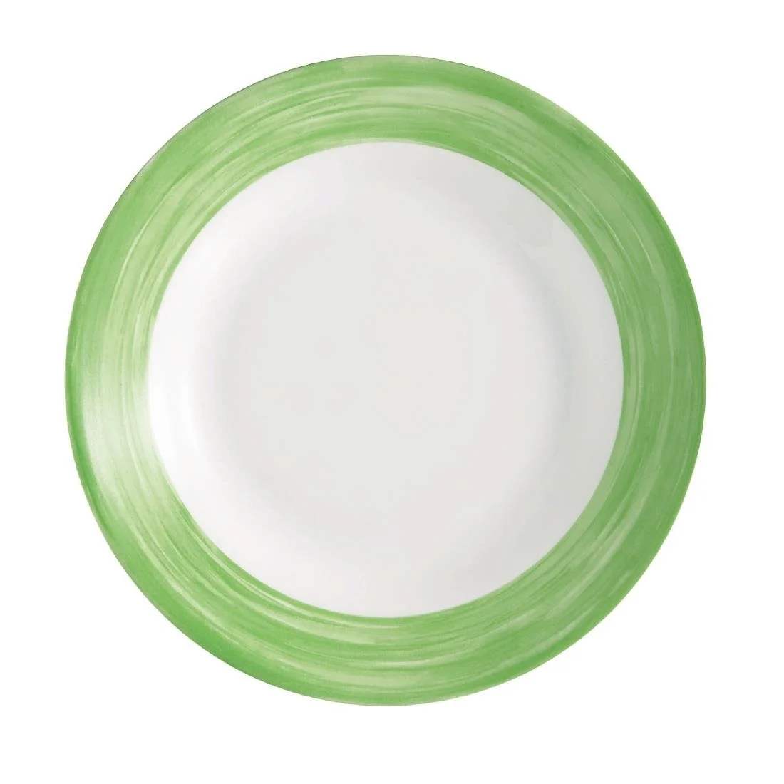 Arcoroc Brush Soup Plates Green 225mm (12 Pack) - Image 1