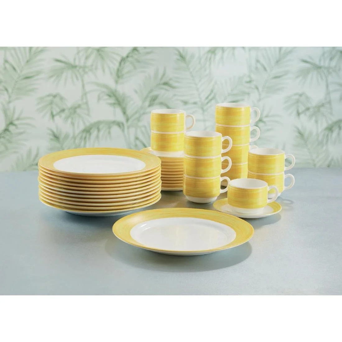 Arcoroc Brush Plates Yellow 235mm (24 Pack) - Image 4
