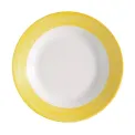 Arcoroc Brush Soup Plates Yellow 225mm (12 Pack) - Image 1