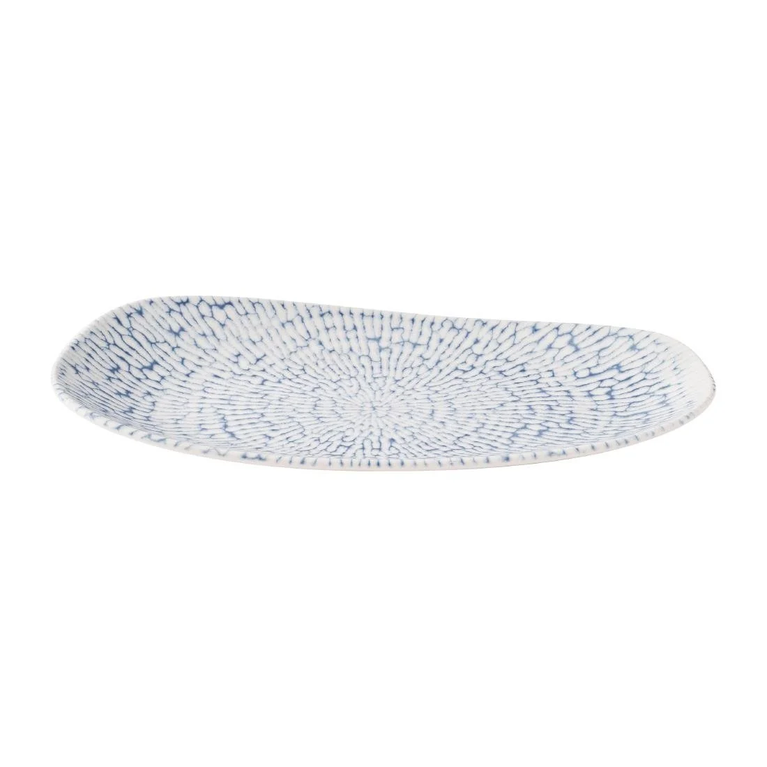 Churchill Cascade Opal Oblong Plates Indigo 300x150mm (12 Pack) - Image 2