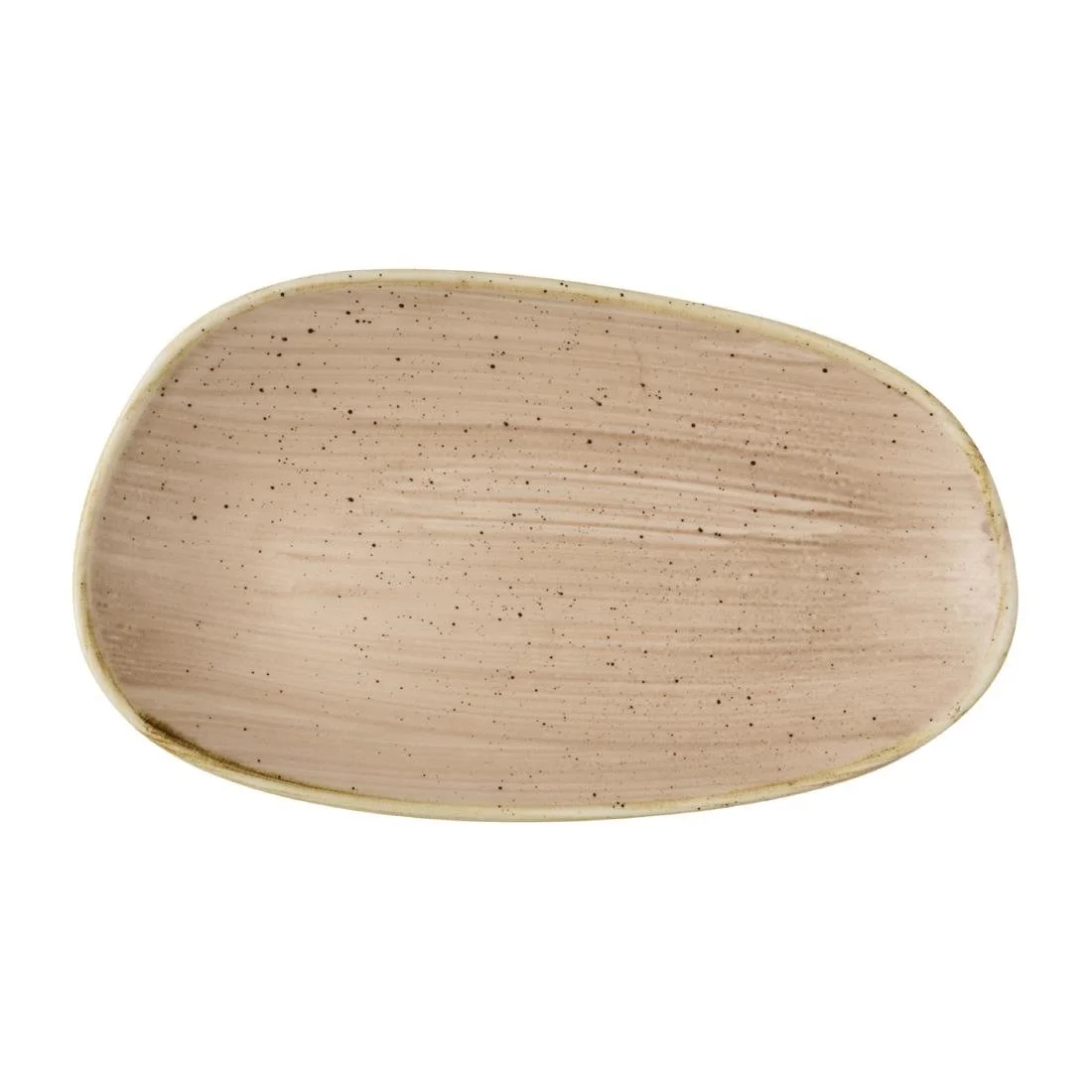 Churchill Stonecast Opal Oblong Plates Truffle 220x130mm (12 Pack)