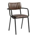 Tavo Stacking Ribbed Armchair Vintage Brown - Image 1