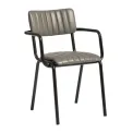 Tavo Stacking Ribbed Armchair Vintage Dark Grey - Image 1