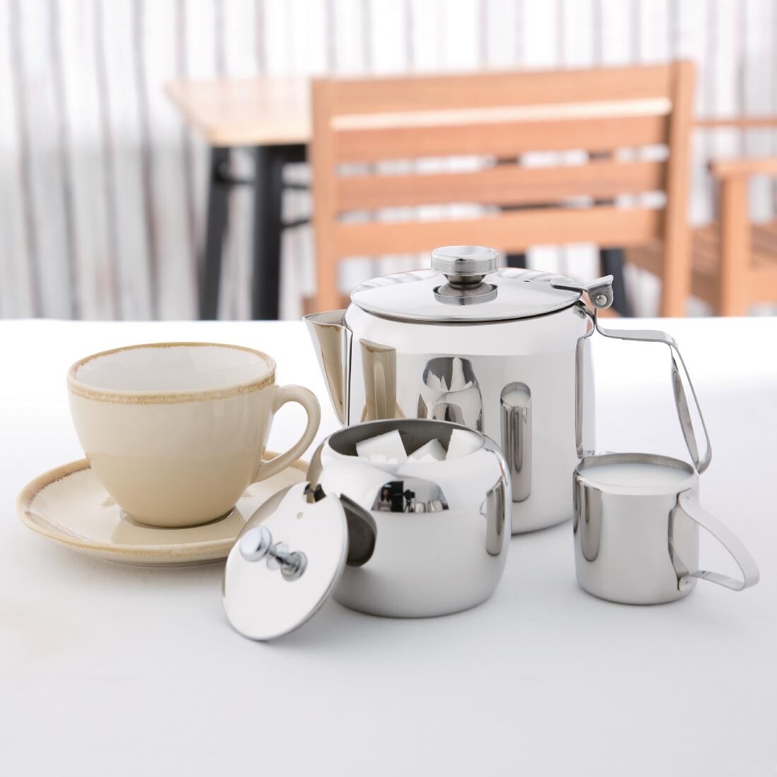 Olympia Concorde Teapot Stainless Steel 32oz