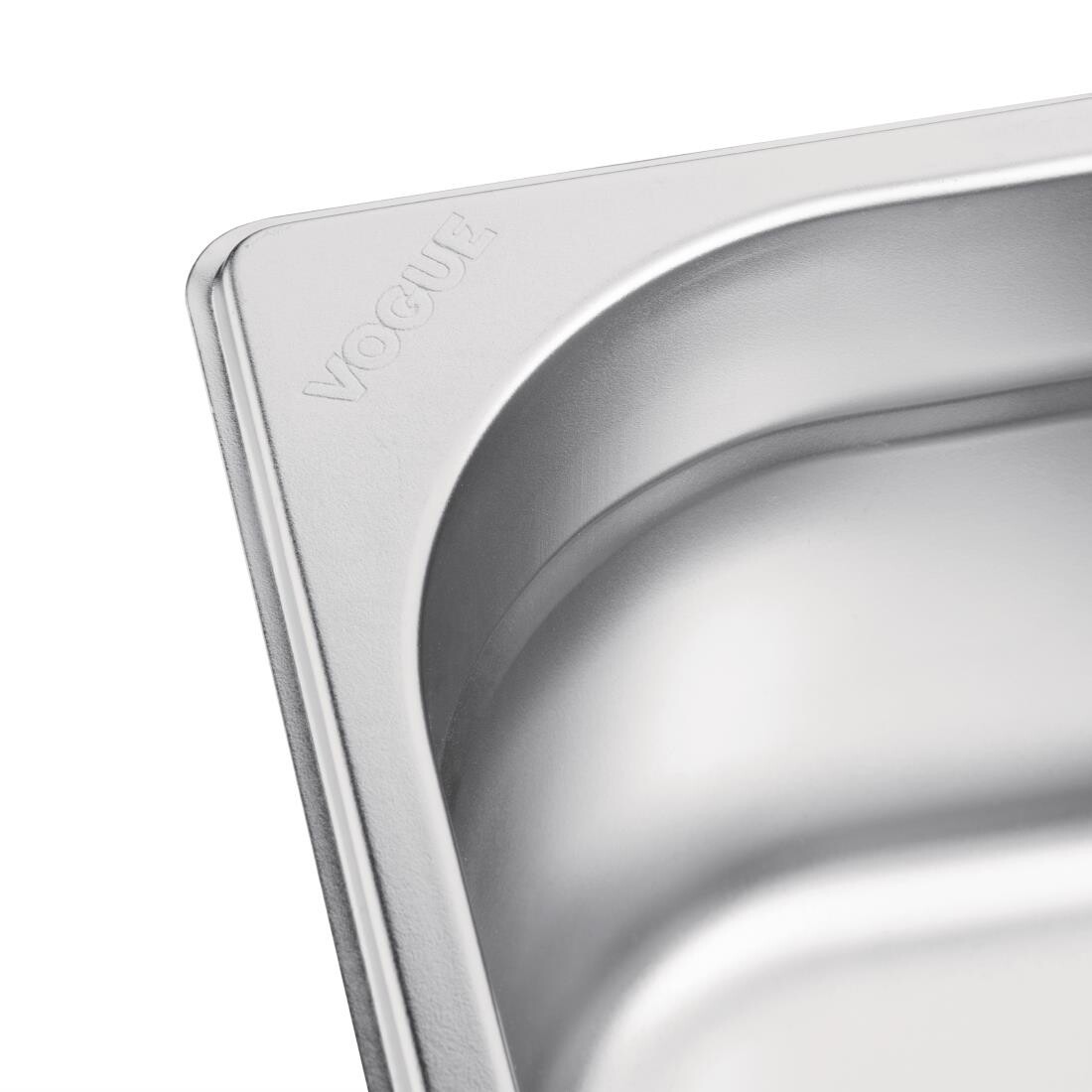 Vogue Stainless Steel 1/2 Gastronorm Pan 100mm