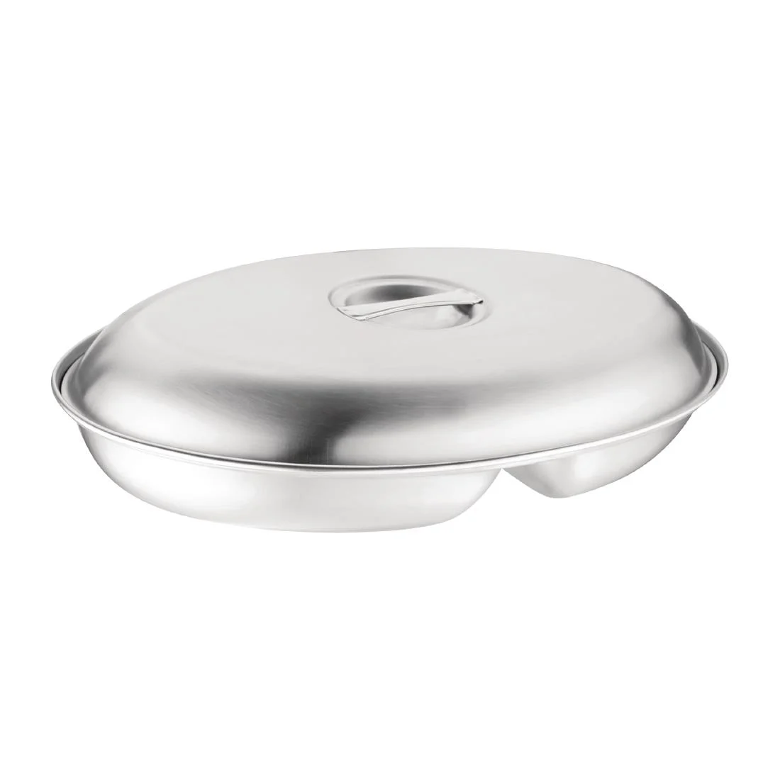 "Olympia Oval Vegetable Dish Two Compartments 252mm"