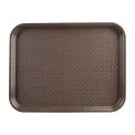 Kristallon Plastic Fast Food Tray Brown Medium - Image 1
