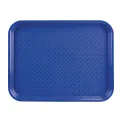 Kristallon Plastic Fast Food Tray Blue Medium - Image 1